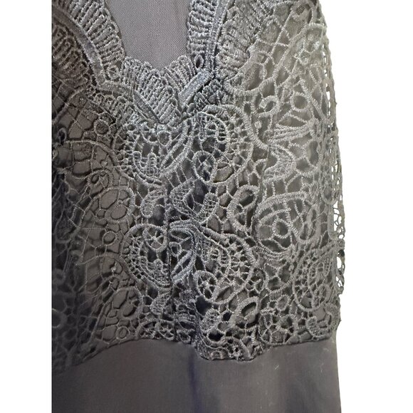 Blue Rain Womens Sleeveless Lace Mesh Black Dress‎ Size S - Picture 9 of 10